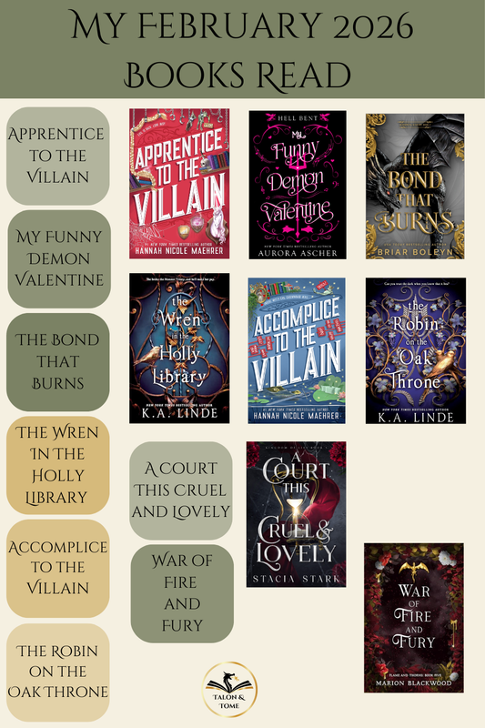 February 2026 Reading Wrap-Up: 8 Books Read (Fantasy + Romantasy Recap)