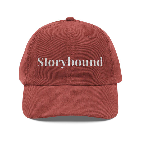 Storybound Vintage Corduroy Cap — Embroidered Retro Baseball Hat
