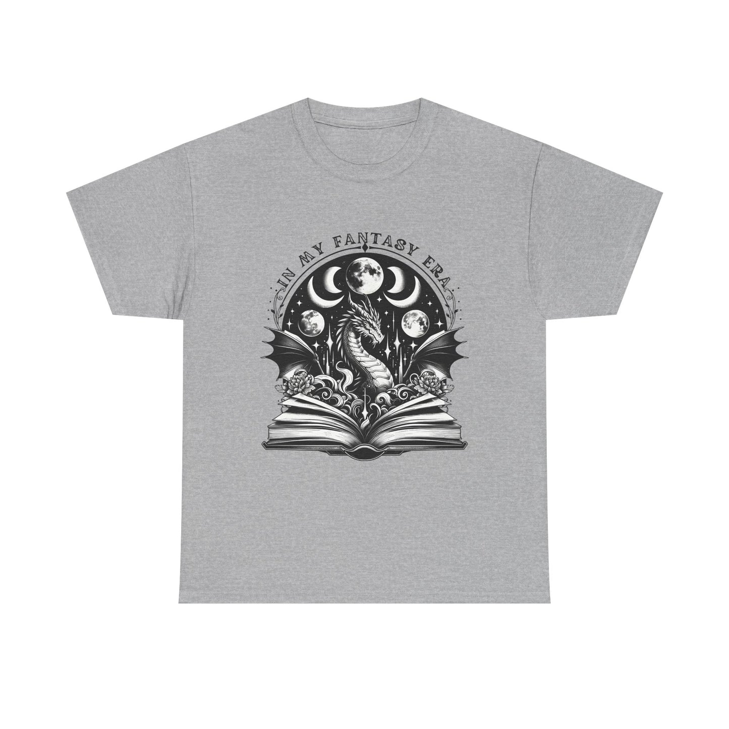 Fantasy Book Dragon Tee — "In My Fantasy Era" Graphic T-Shirt