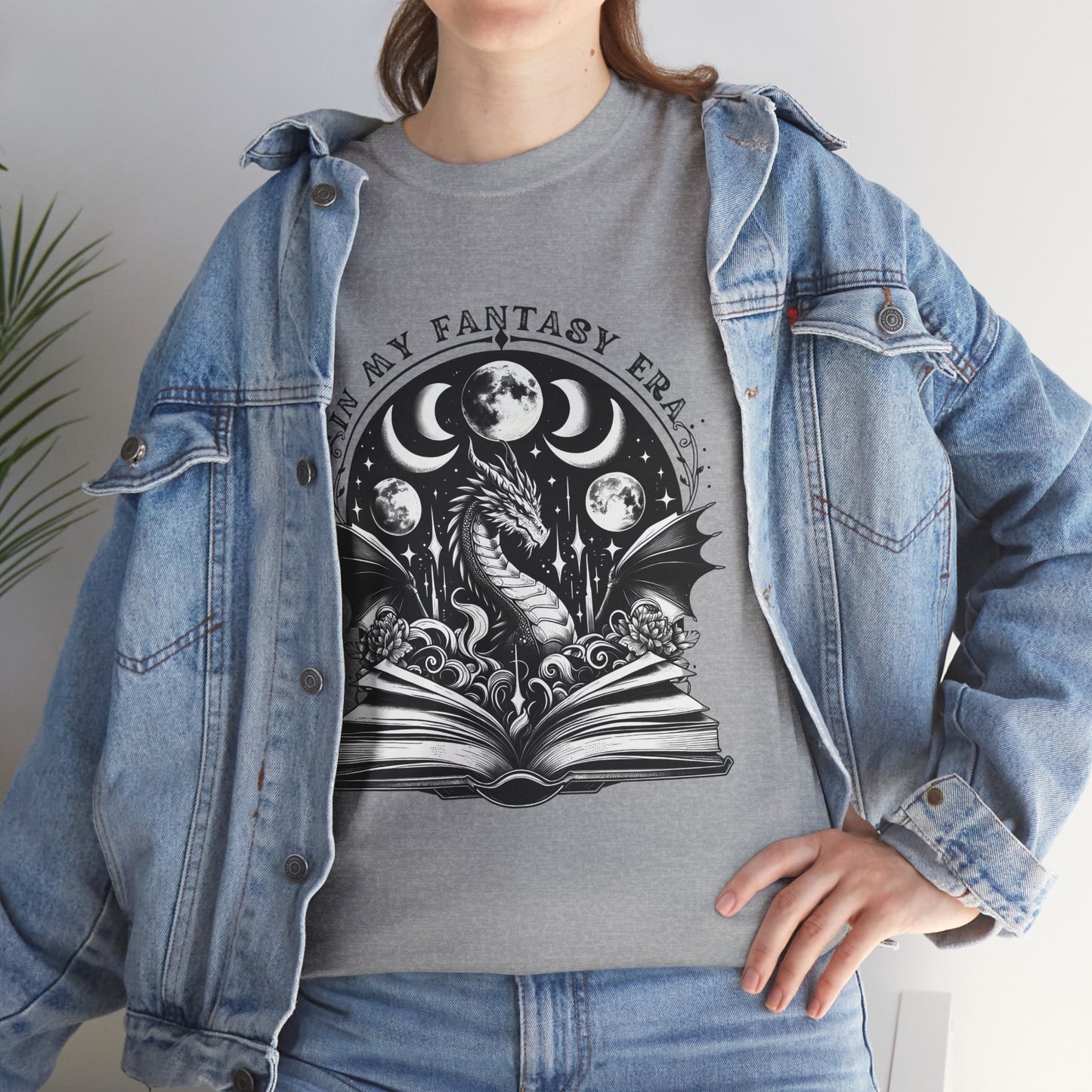 Fantasy Book Dragon Tee — "In My Fantasy Era" Graphic T-Shirt