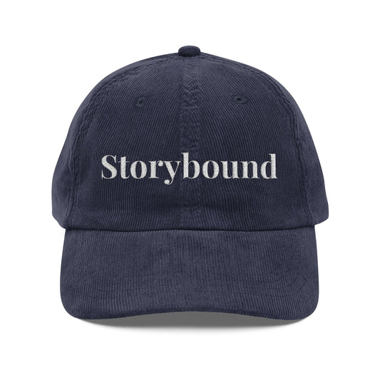 Storybound Vintage Corduroy Cap — Embroidered Retro Baseball Hat