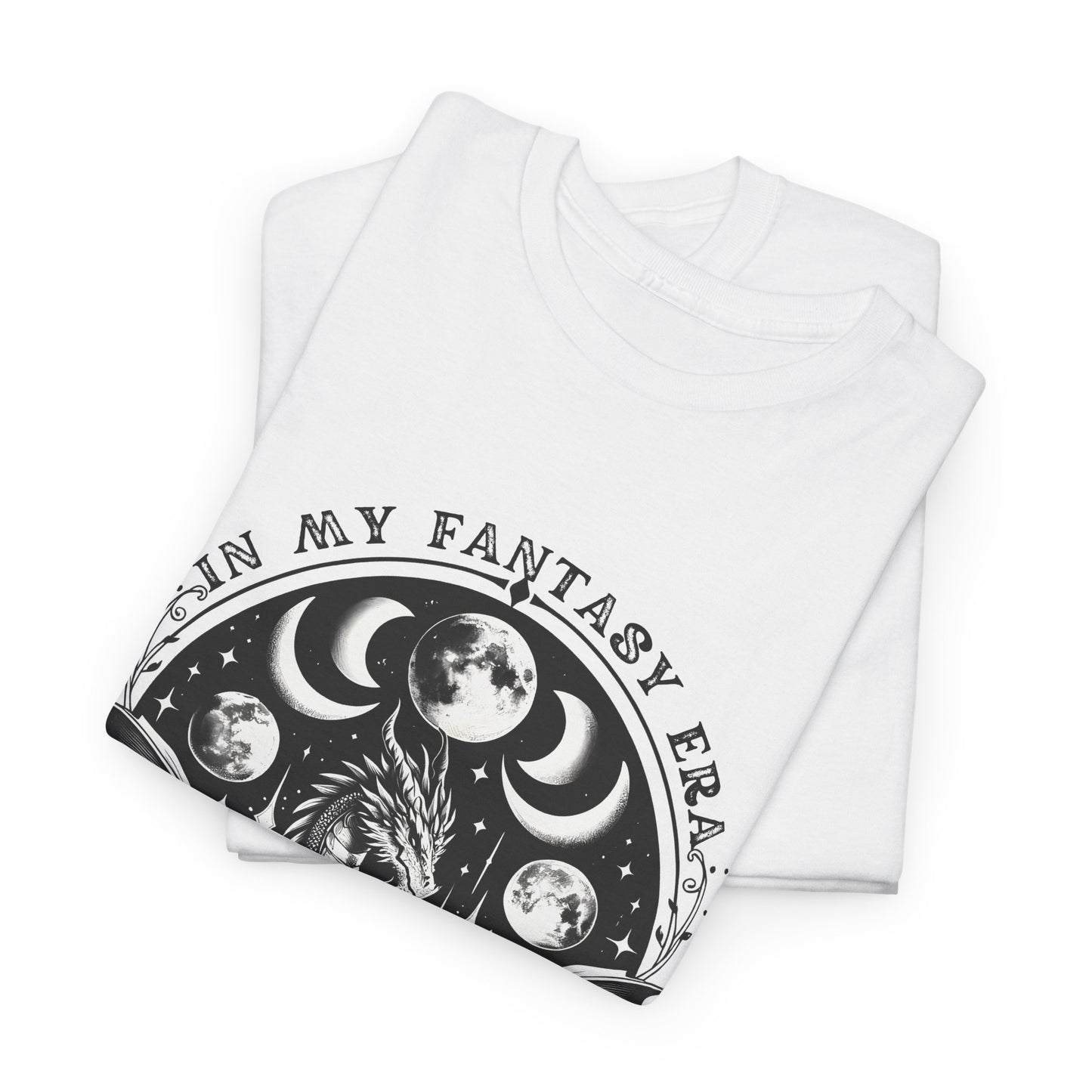 Fantasy Book Dragon Tee — "In My Fantasy Era" Graphic T-Shirt