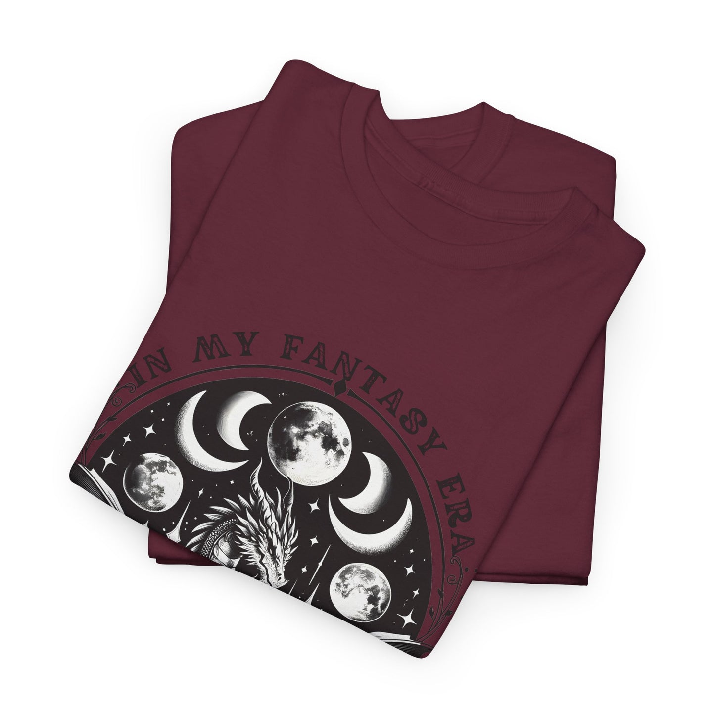Fantasy Book Dragon Tee — "In My Fantasy Era" Graphic T-Shirt