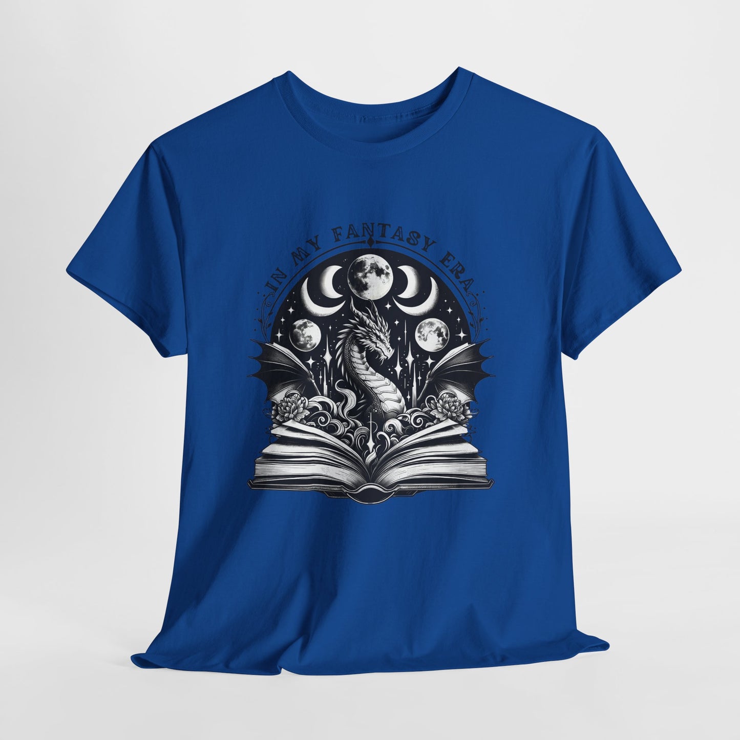 Fantasy Book Dragon Tee — "In My Fantasy Era" Graphic T-Shirt