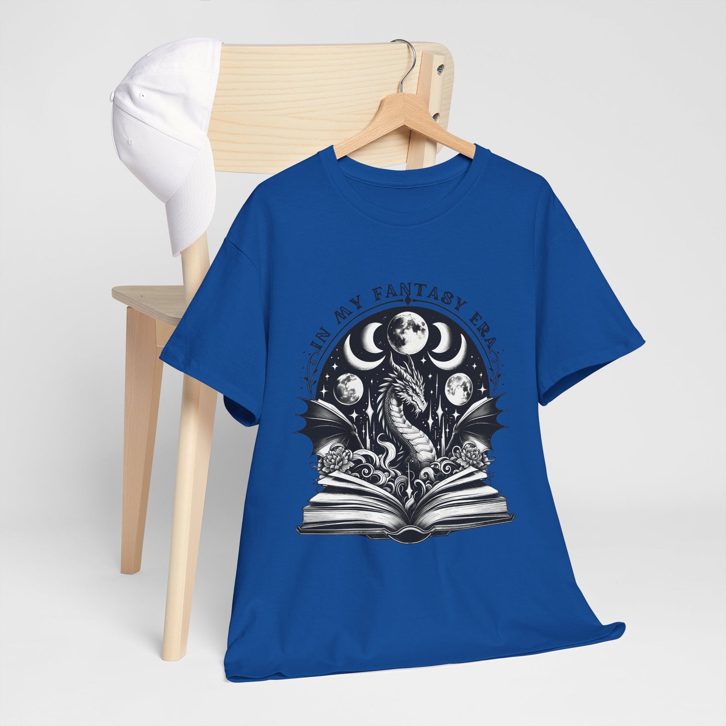 Fantasy Book Dragon Tee — "In My Fantasy Era" Graphic T-Shirt