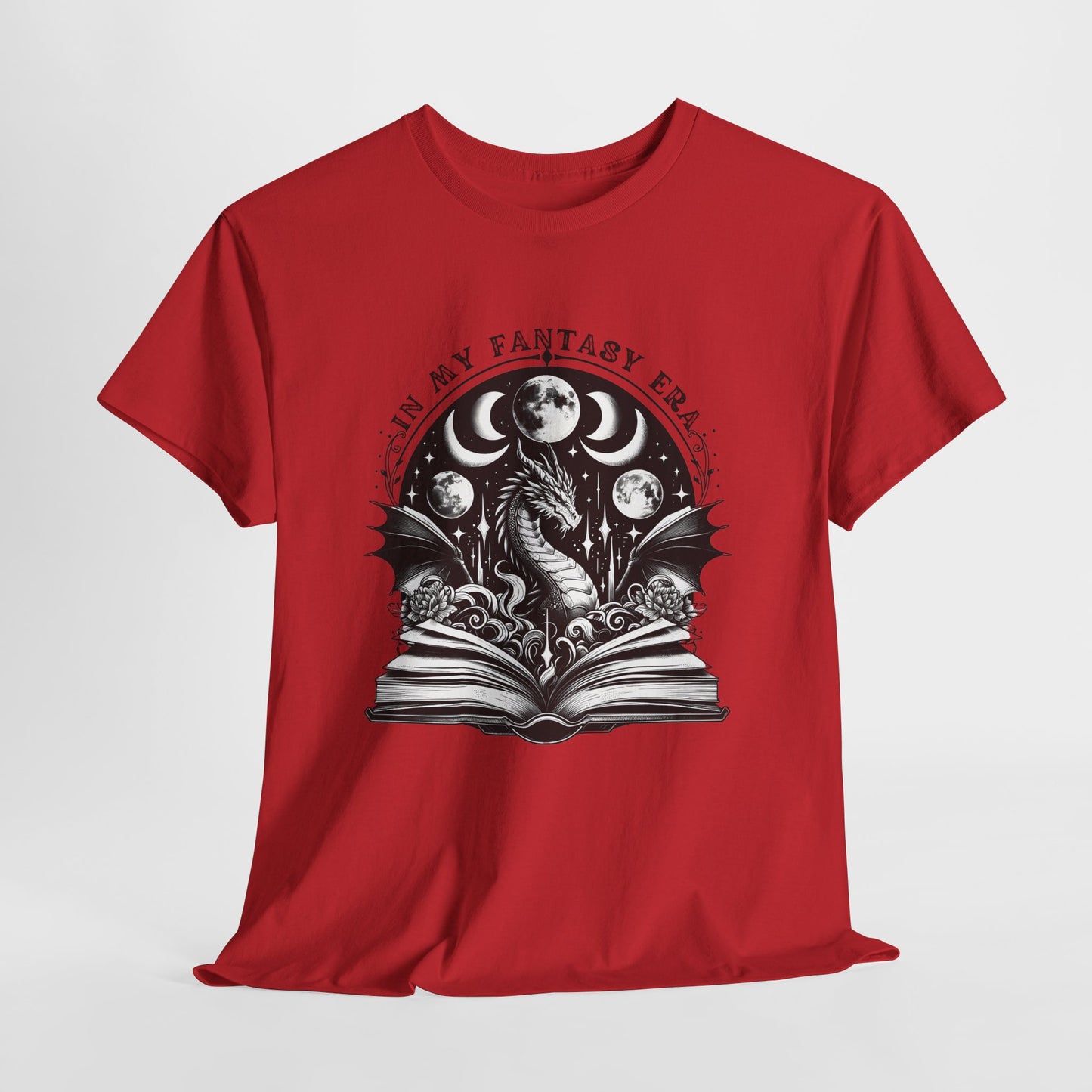 Fantasy Book Dragon Tee — "In My Fantasy Era" Graphic T-Shirt