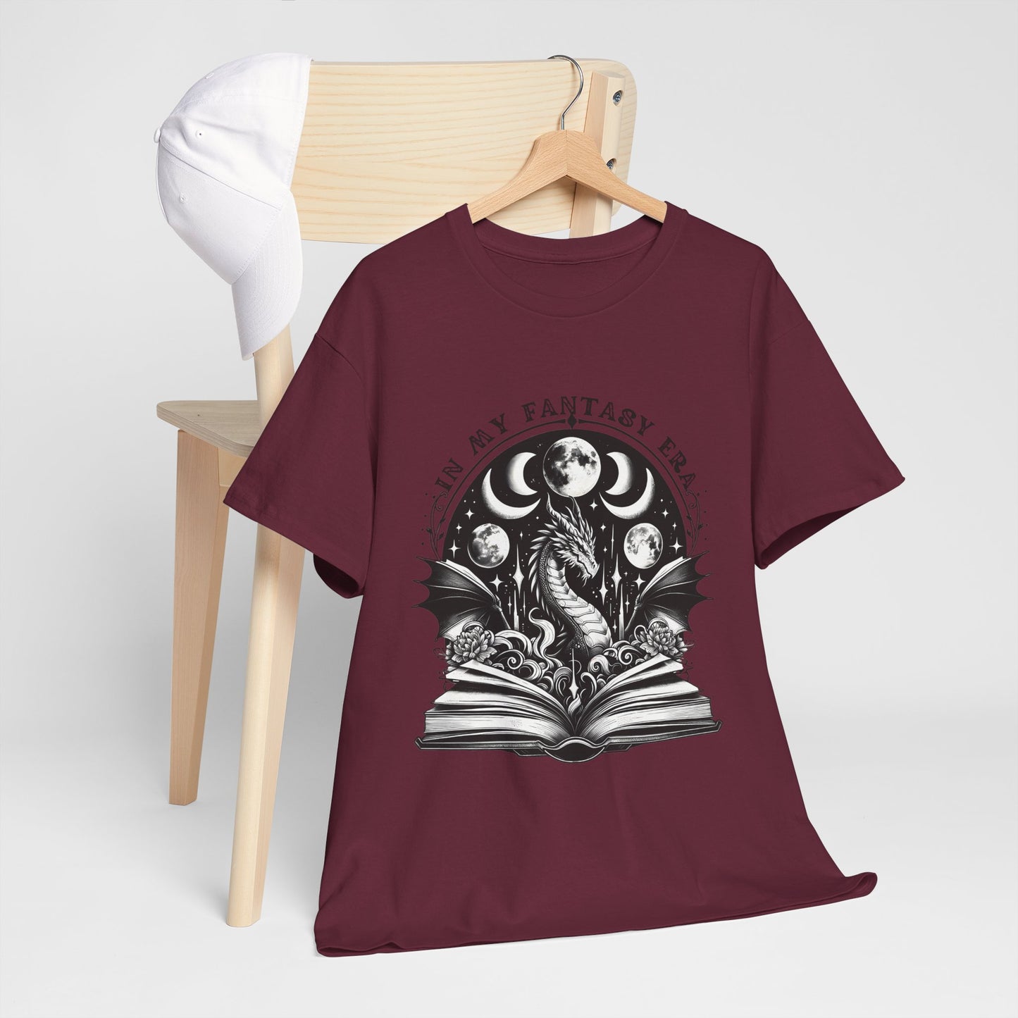 Fantasy Book Dragon Tee — "In My Fantasy Era" Graphic T-Shirt