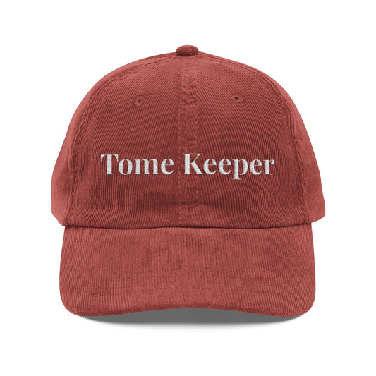 Tome Keeper Corduroy Cap — Embroidered Vintage Baseball Hat