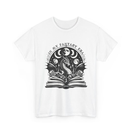 Fantasy Book Dragon Tee — "In My Fantasy Era" Graphic T-Shirt