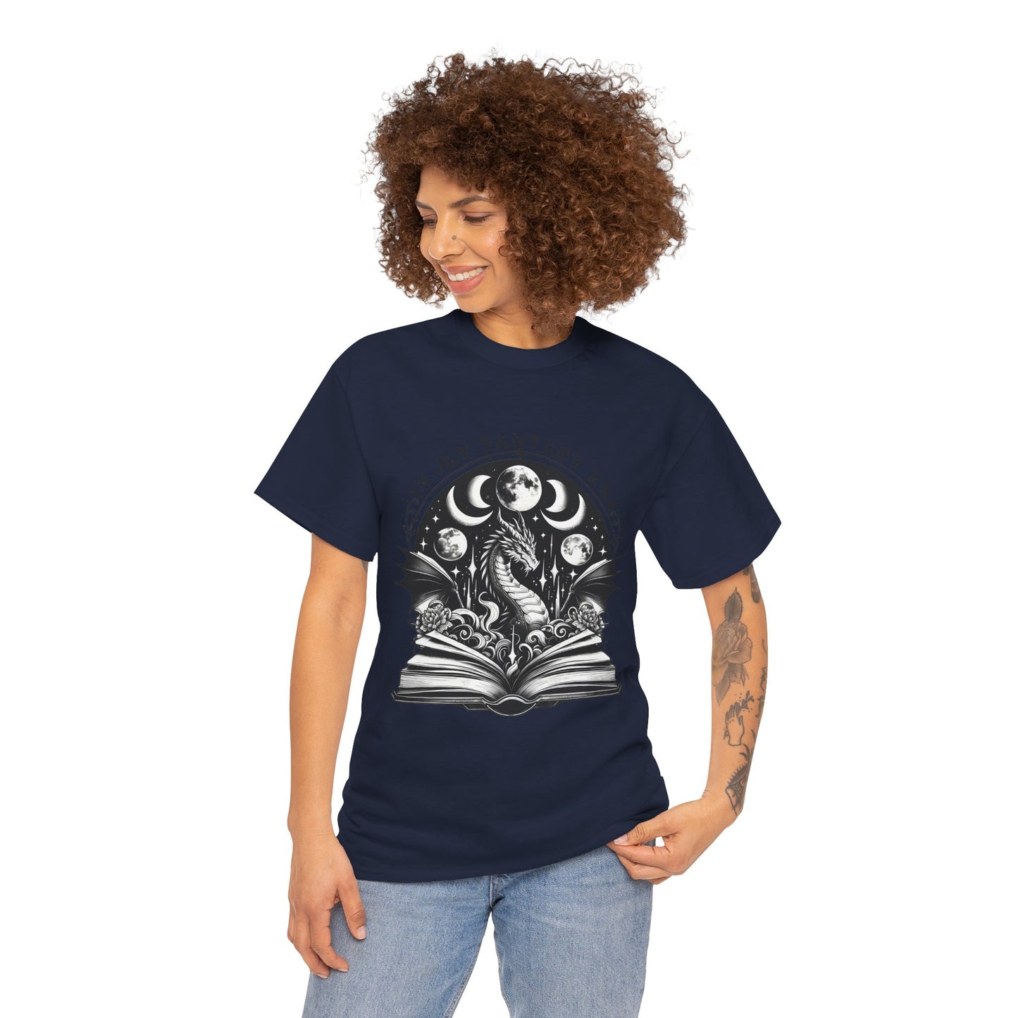 Fantasy Book Dragon Tee — "In My Fantasy Era" Graphic T-Shirt