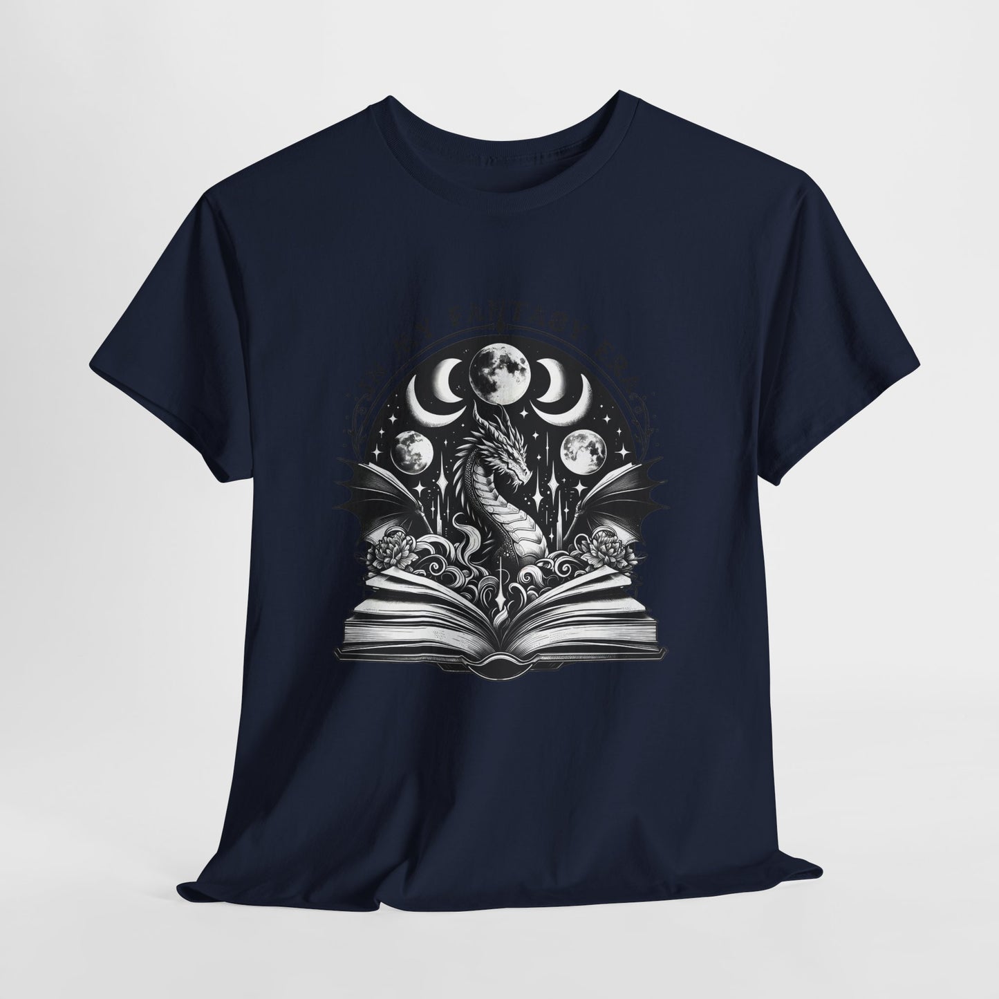Fantasy Book Dragon Tee — "In My Fantasy Era" Graphic T-Shirt