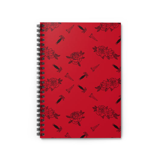 Roses & Daggers Fantasy Journal – Romantasy Spiral Notebook Inspired by From Blood and Ash