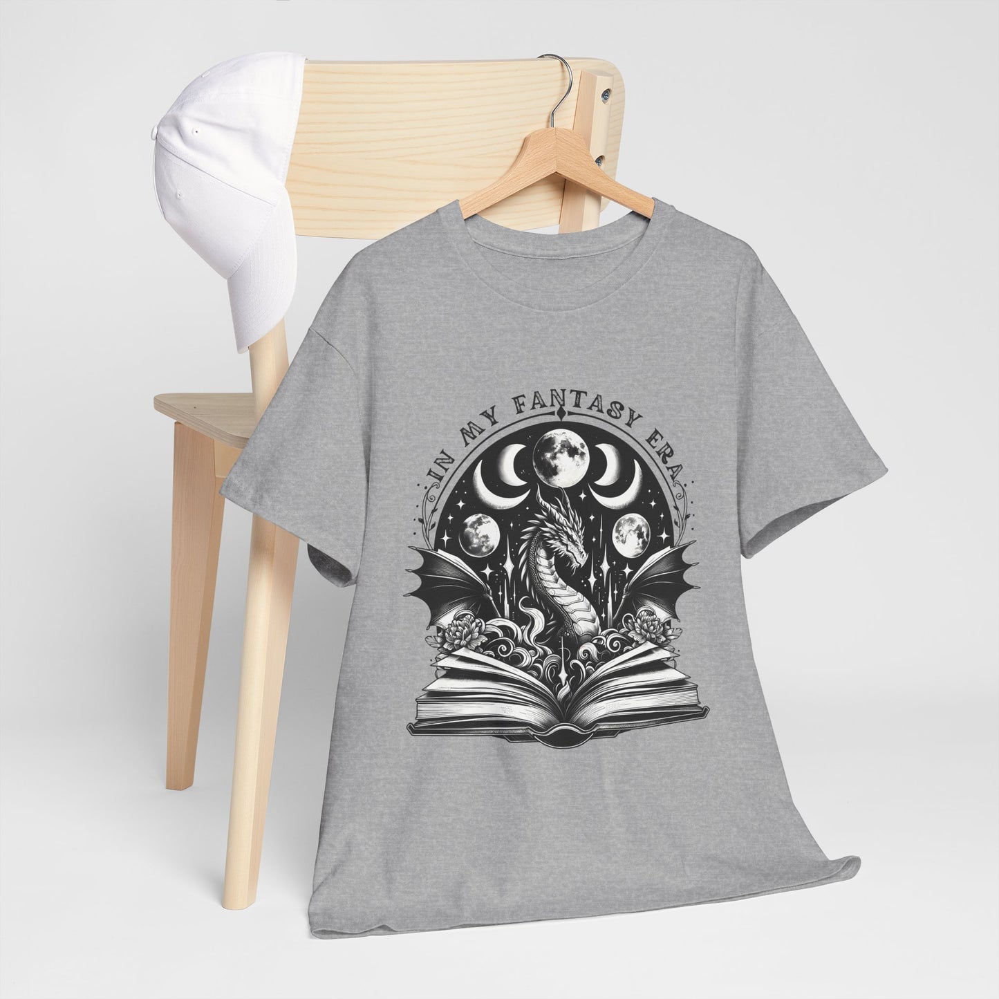 Fantasy Book Dragon Tee — "In My Fantasy Era" Graphic T-Shirt