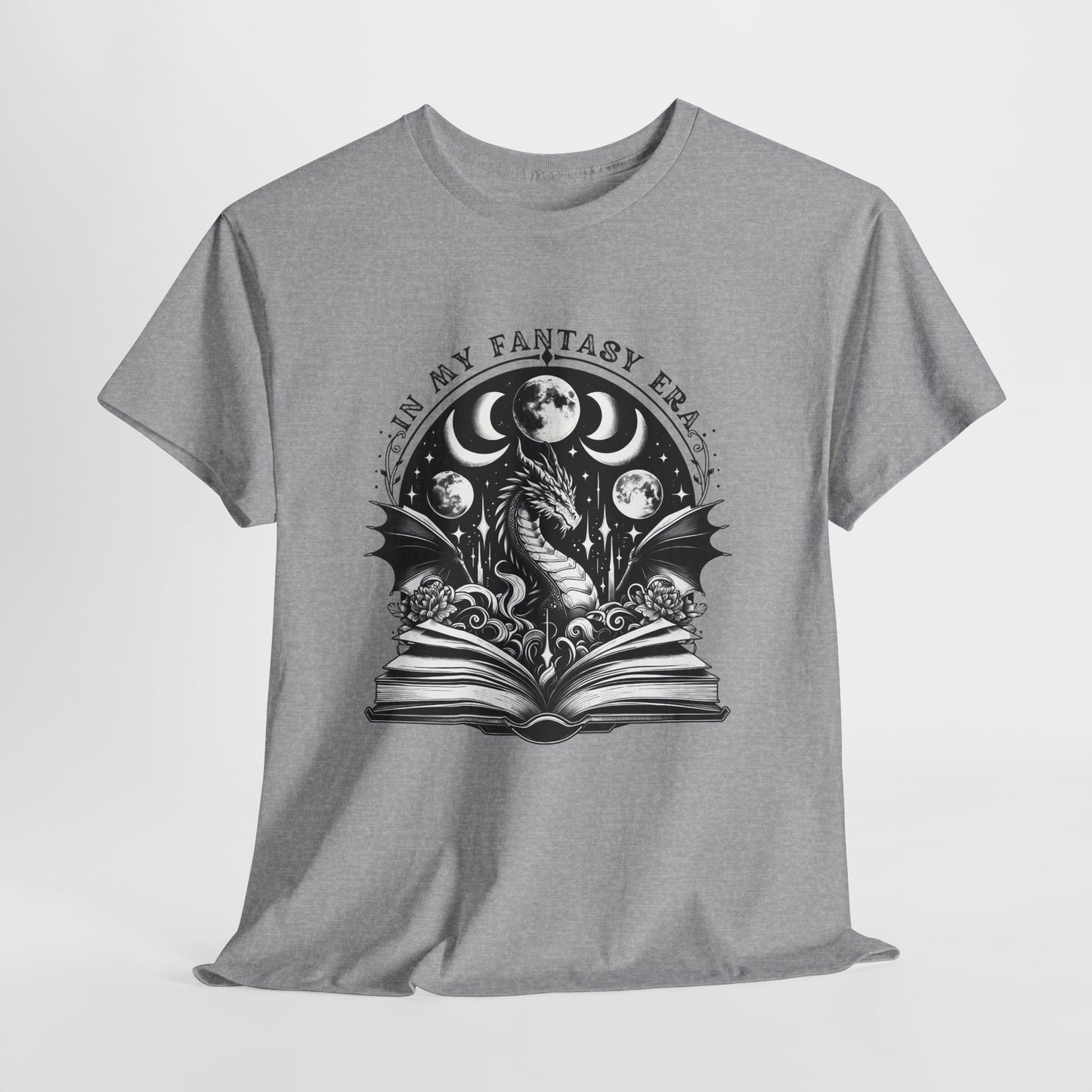 Fantasy Book Dragon Tee — "In My Fantasy Era" Graphic T-Shirt