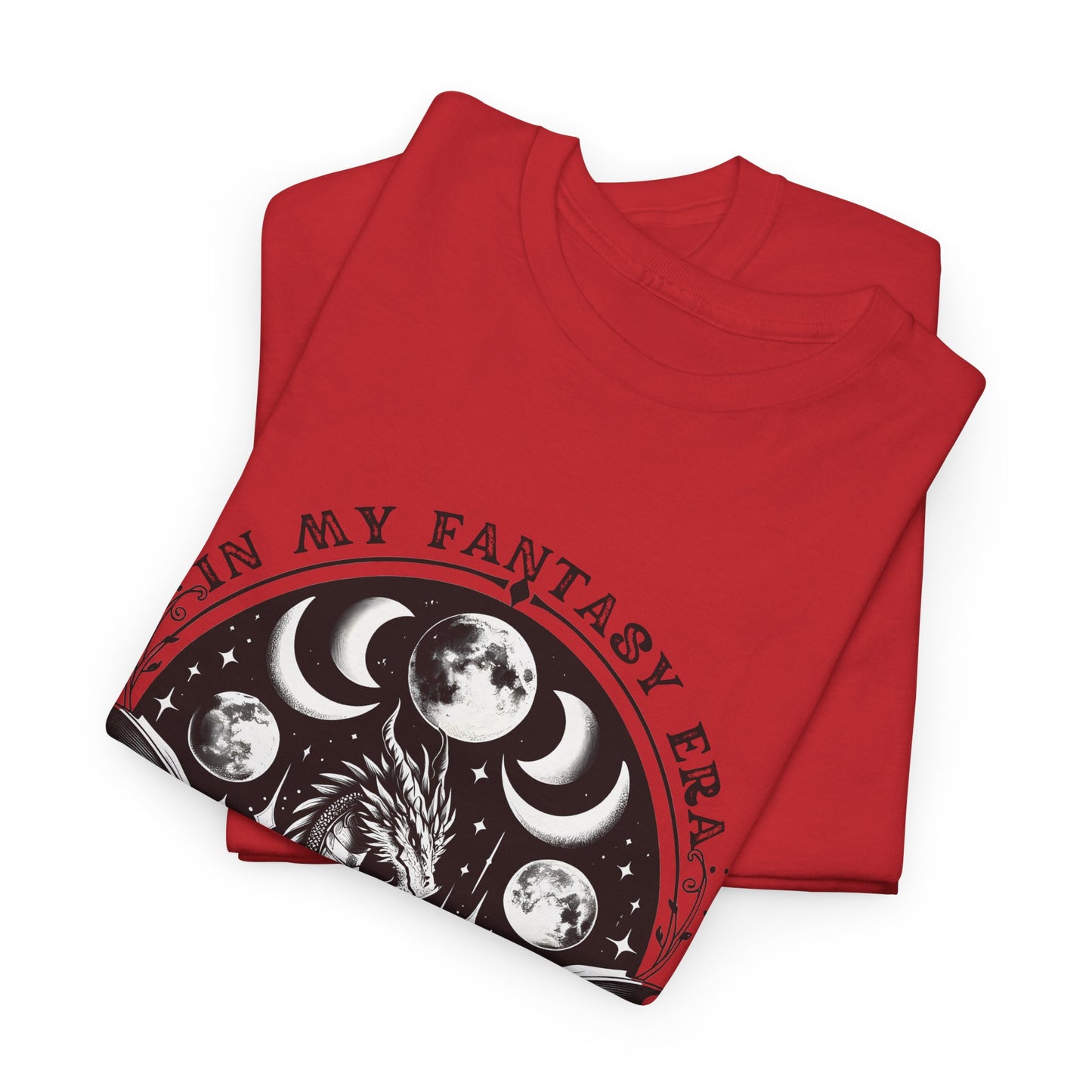 Fantasy Book Dragon Tee — "In My Fantasy Era" Graphic T-Shirt