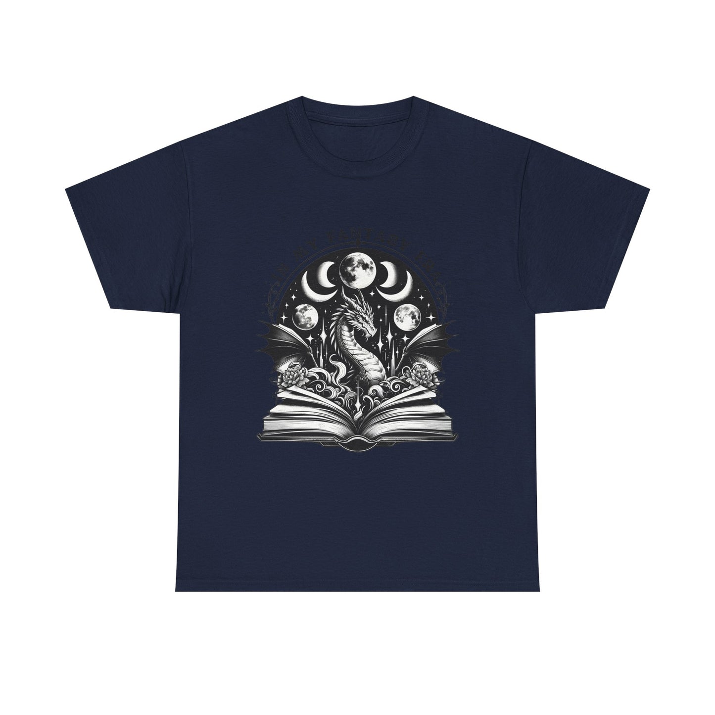Fantasy Book Dragon Tee — "In My Fantasy Era" Graphic T-Shirt