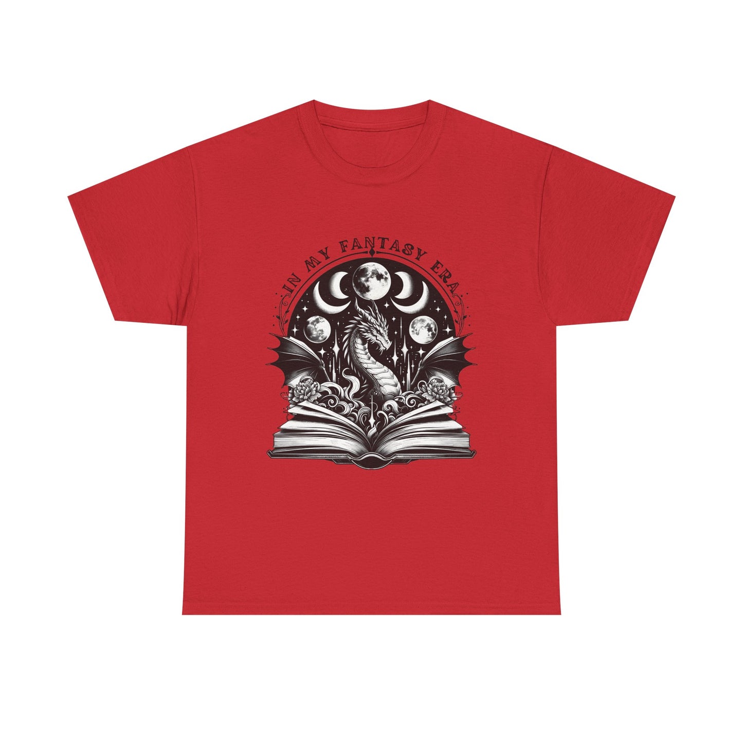 Fantasy Book Dragon Tee — "In My Fantasy Era" Graphic T-Shirt