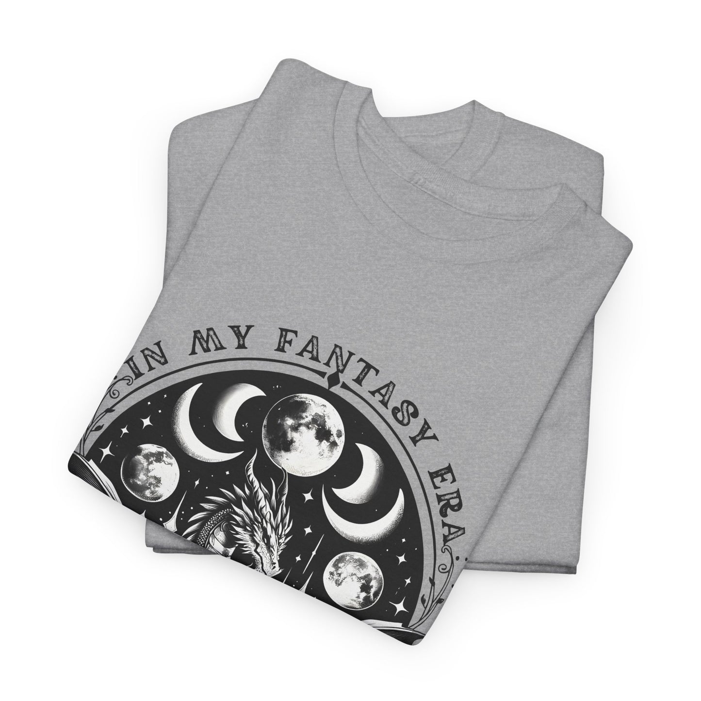Fantasy Book Dragon Tee — "In My Fantasy Era" Graphic T-Shirt