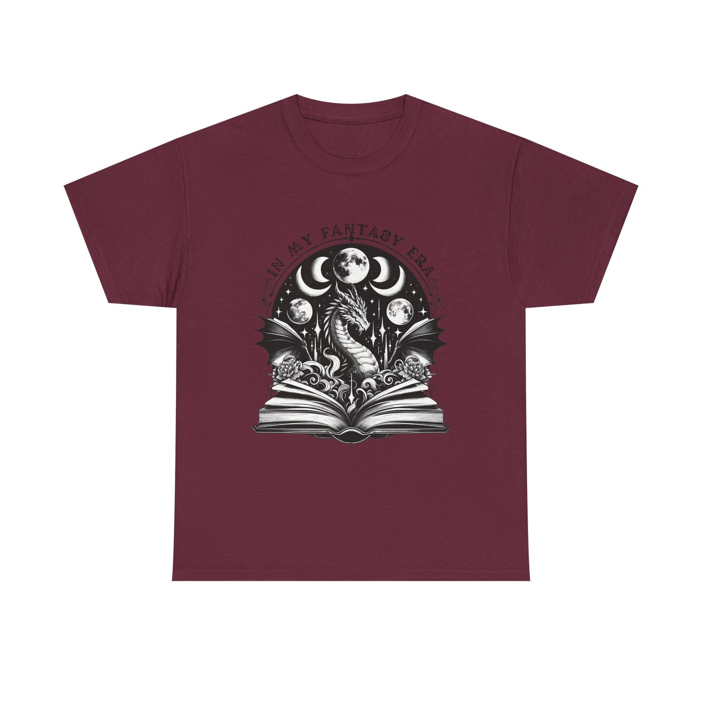 Fantasy Book Dragon Tee — "In My Fantasy Era" Graphic T-Shirt