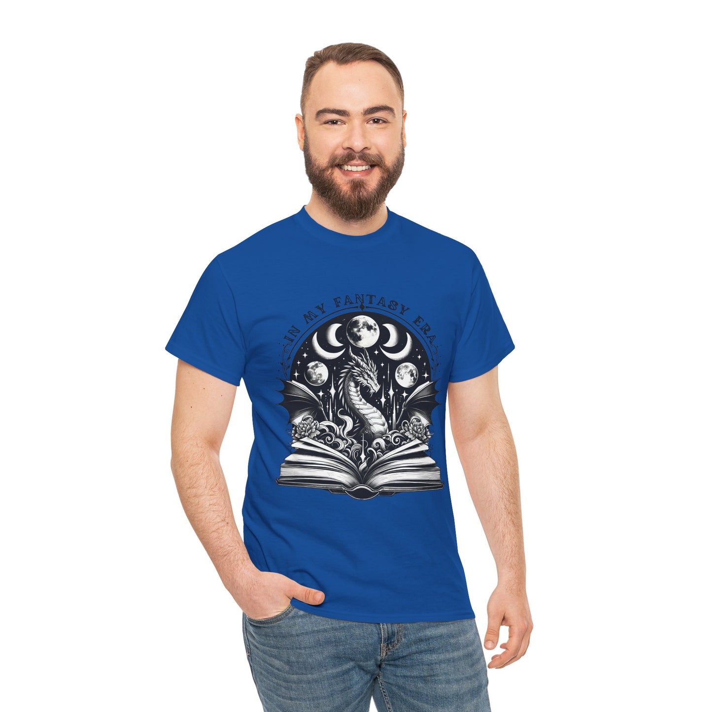 Fantasy Book Dragon Tee — "In My Fantasy Era" Graphic T-Shirt