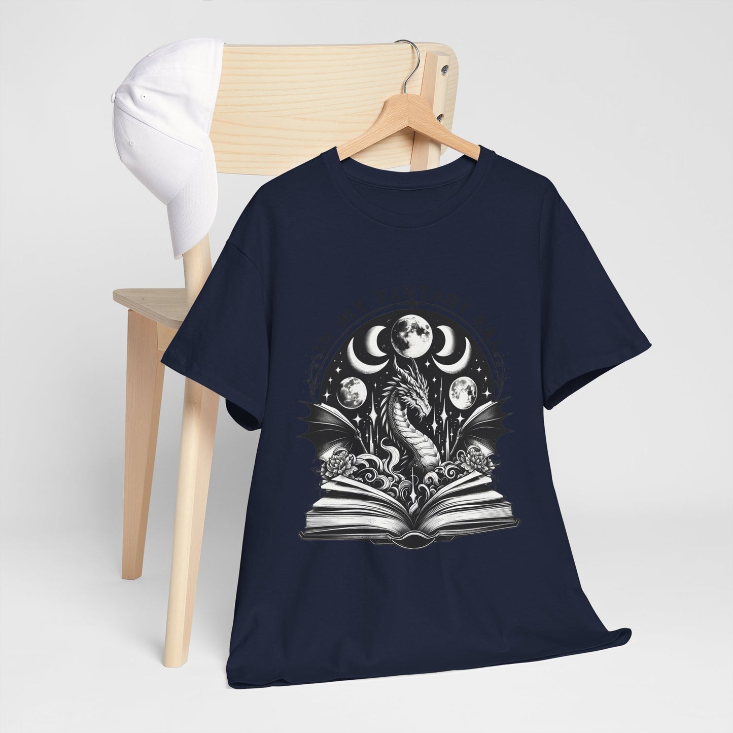 Fantasy Book Dragon Tee — "In My Fantasy Era" Graphic T-Shirt