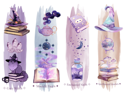 Cozy Witch Fantasy Bookmark Set (4 Pack) – by Talon & Tome